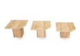 #6256 - Set of 3 Travertine Nesting Coffee Tables