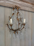 #6981-PCGG - Pair of Crystal Sconces