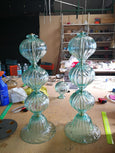 #7076-PUNH - Pair of Murano Lamps (Choice of Many Colors)