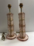 #7079-UCGG - Pair of Murano Lamps (Multiple Color Options)