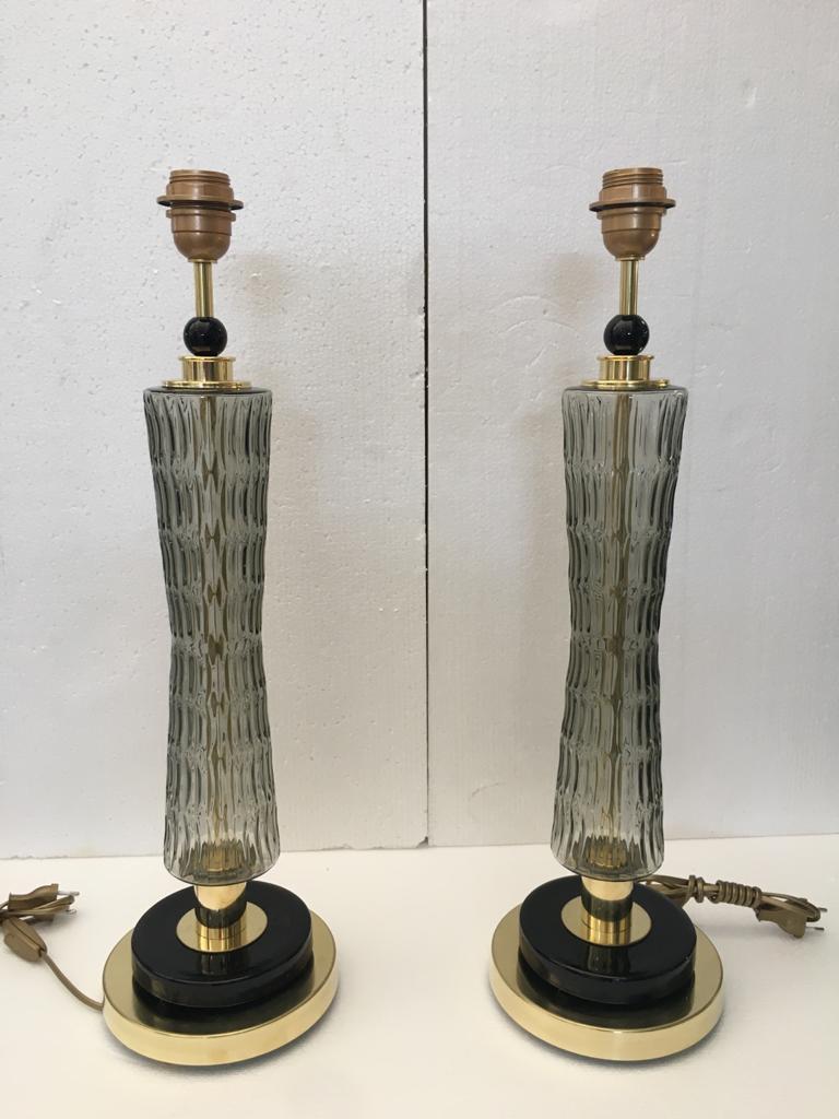#7110-UCGG - Pair of Murano Lamps