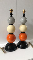 #7172-UCGG - Pair of Murano Lamps (Choice of Multiple Colors)