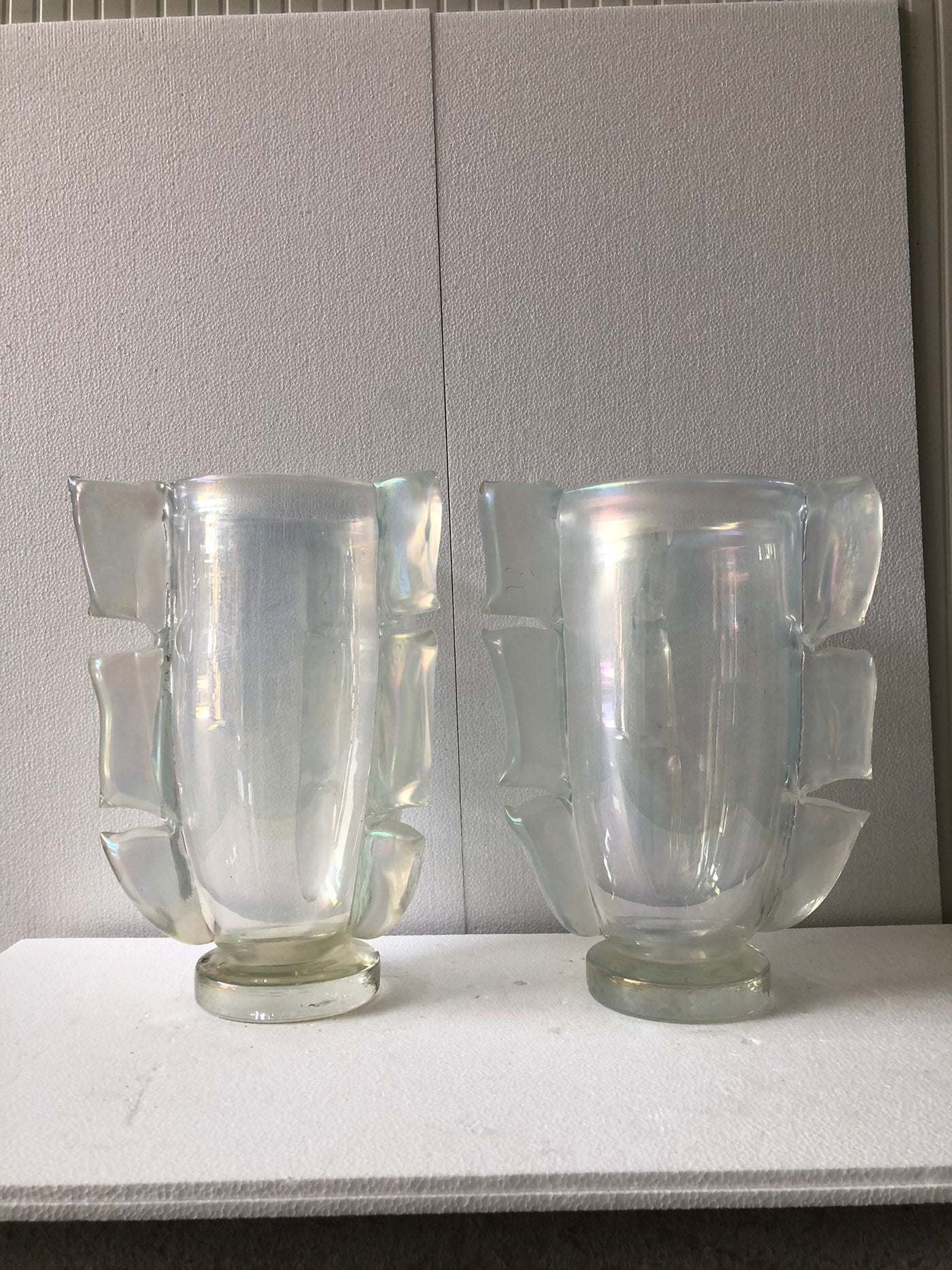#7179-CGGG - Pair of Murano Vases