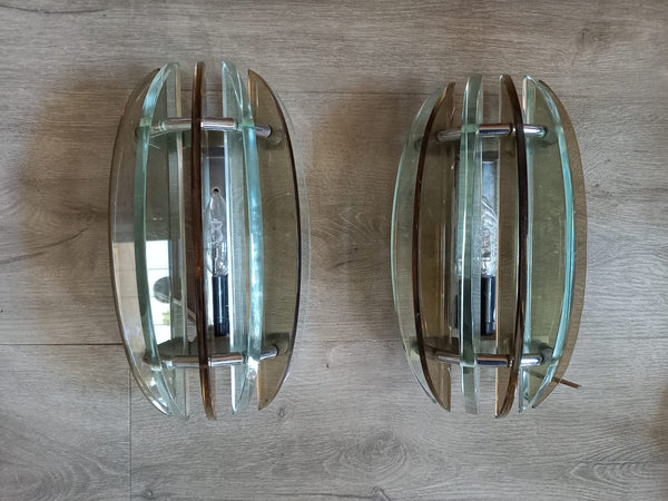 #7204-PGGG - Pair of Glass Sconces
