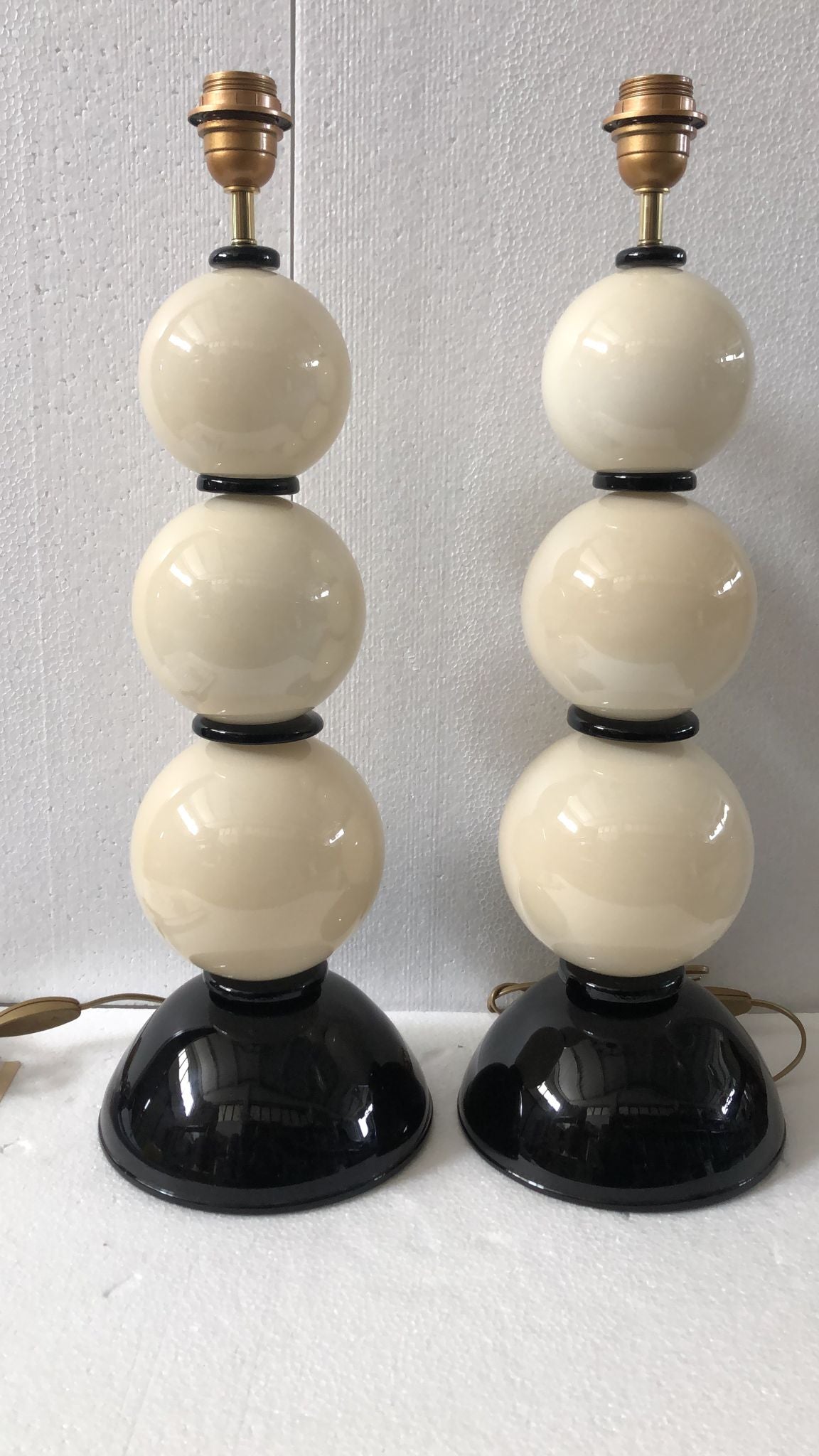 #7245-UCGG - Pair of Murano Lamps