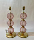 #7316-PAGG - Pair of Murano Lamps (4 Color Options)