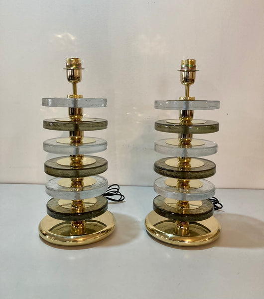 #7323-UUGG - Pair of Murano Lamps