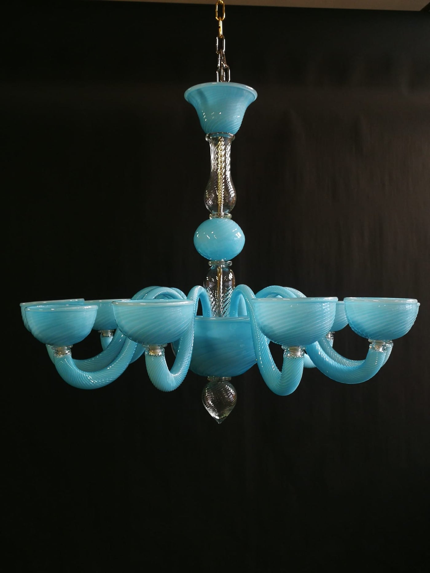 #7377 - Murano Canova Chandelier (Without Scrolls)