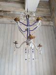 #7563-AGGG - 18th C. Iron & Crystal Chandelier