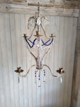 #7563-AGGG - 18th C. Iron & Crystal Chandelier