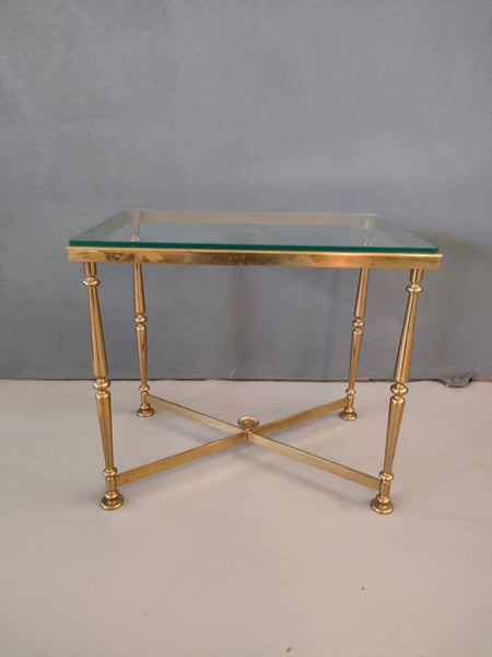 #7615-IGG - Brass & Glass Table