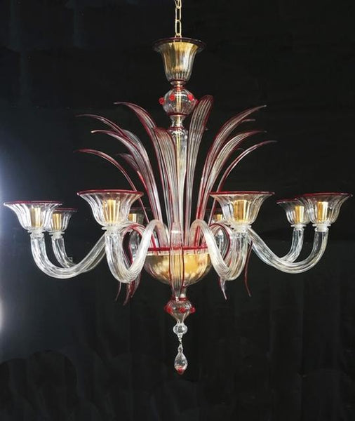 #5713 - Murano Chandelier (4 Sizes, Choice of Color)