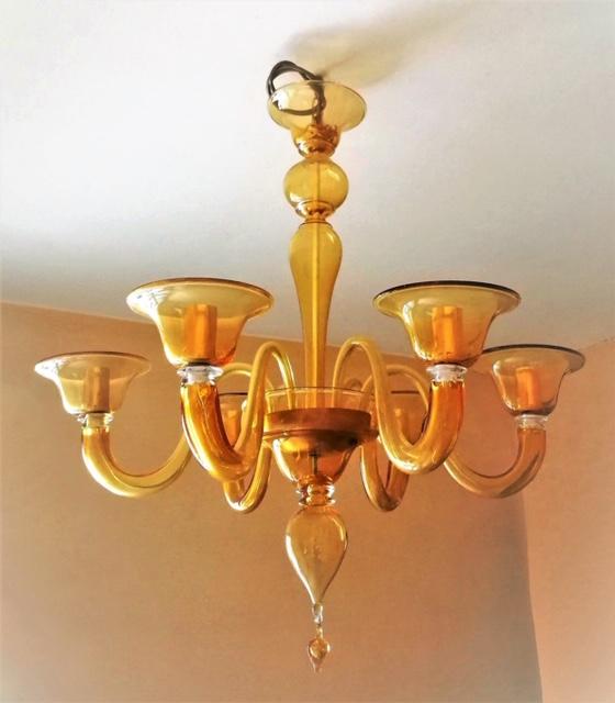 #5840 - Murano Chandelier (5 Sizes, Choice of Color)