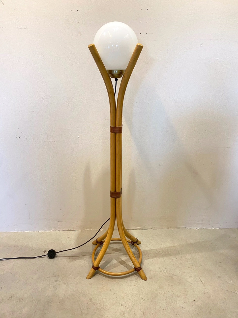 #6703-PPUG - Bamboo Floor Lamp, ca. 1970