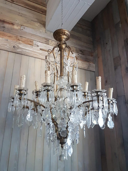 #5573-AGGG - 19th C. Crystal Chandelier From Roman Palace