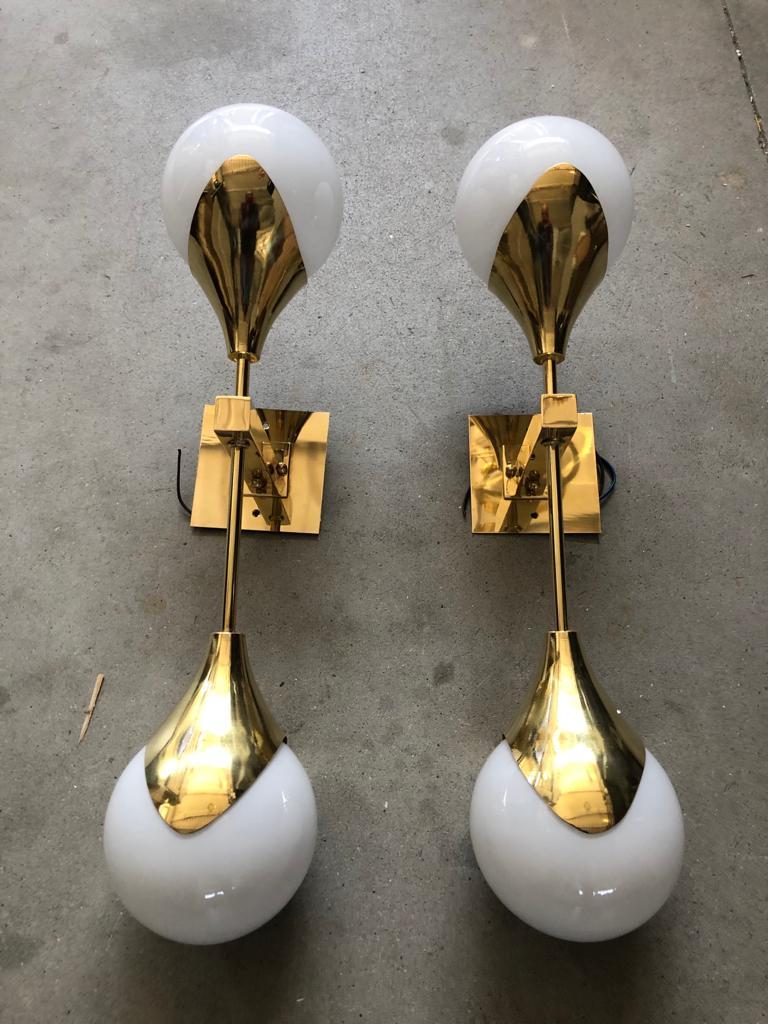 #5151-PSAG - Pair of Murano Sconces (Choice of Color)