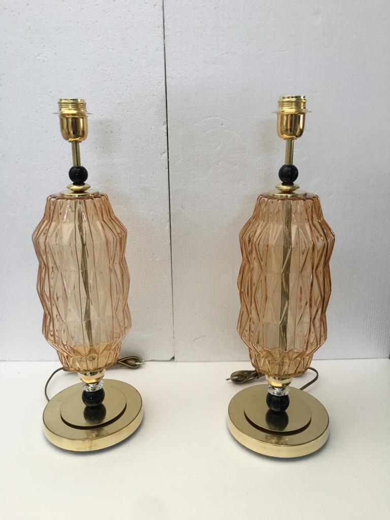 #6867-UCGG - Pair of Murano Lamps