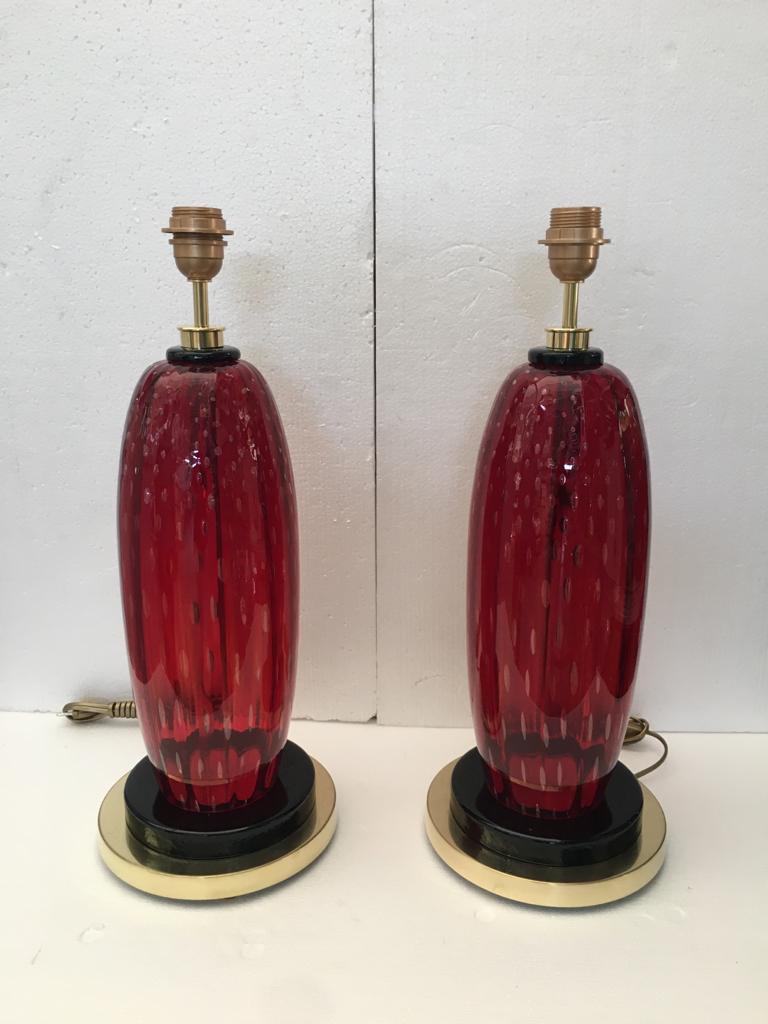 #6869-UCGG - Pair of Murano Lamps