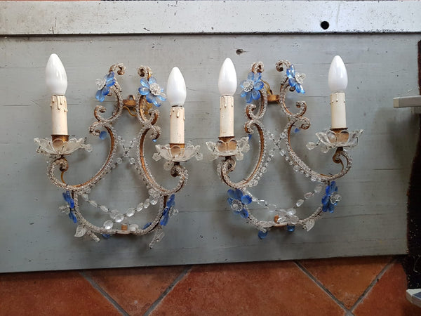 #6712-PAGG - Pair of Crystal Sconces