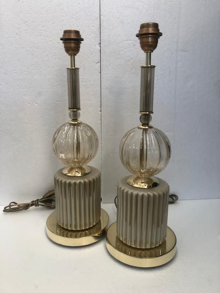 #6832-UUGG - Pair of Murano Lamps