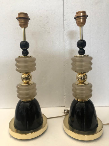 #6835-UUGG - Pair of Murano Lamps