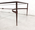 #6602-CGGG - Iron & Glass Top Coffee Table, Ca. 1960